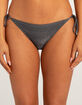 DAMSEL Ring Tie Side Cheeky Lurex Bikini Bottoms image number 3
