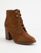 SODA Lurk Chestnut Womens Heeled Booties image number 1