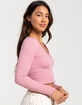 BDG Urban Outfitters Seamless Elise Womens Long Sleeve Top image number 2