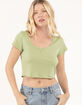 FULL TILT Essentials Split Neck Womens Tee image number 1