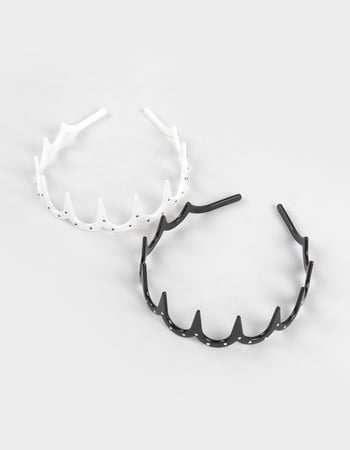 FULL TILT 2 Pack Wide Tooth Polka Dot Headbands Alternative Image
