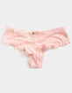 FULL TILT All Over Lace Dusty Pink Cheeky Panty image number 1