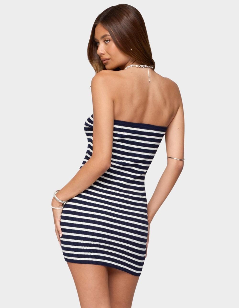 EDIKTED Parisa Strapless Striped Knit Mini Dress image number 2