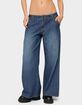 EDIKTED Petite Cory Striped Low Rise Jeans image number 1