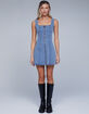 RSQ Womens Zip Front Denim Dress image number 3