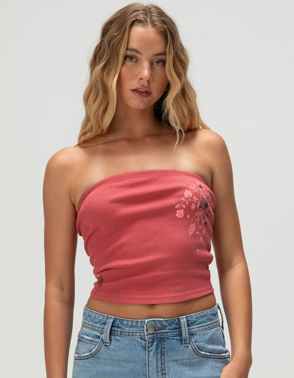 ROXY Floral Drop Womens Tube Top - MAUVE | Tillys