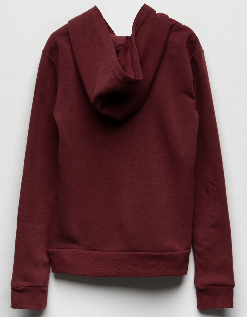 FULL TILT Chest Stripe Burgundy Girls Hoodie image number 1