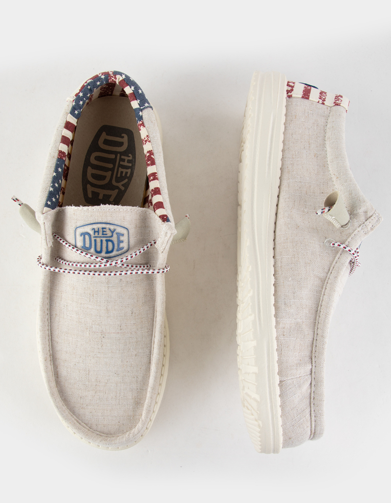 HEY DUDE Wally Patriotic Mens Shoes image number 4
