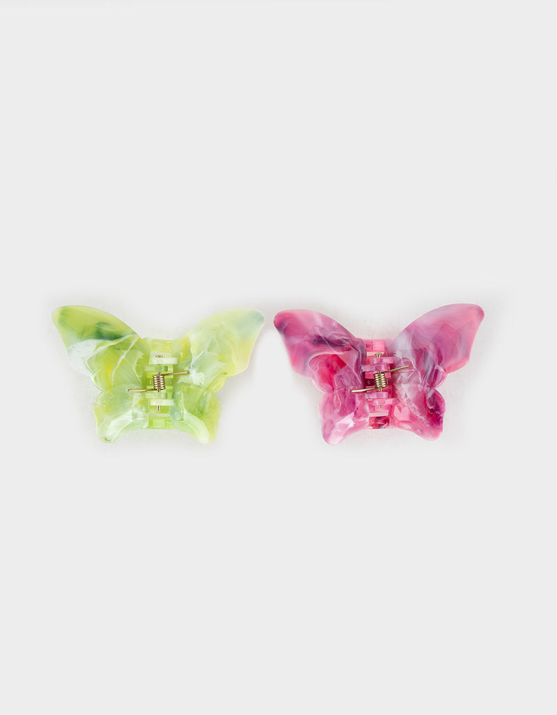 FULL TILT 2 Pack Marble Butterfly Clips image number 0