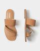 SODA Strappy Toe Womens Tan Slide Sandals image number 5