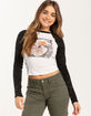 FULL TILT Flower Womens Long Sleeve Raglan Tee image number 5
