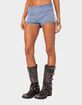 EDIKTED Kenzy Micro Denim Shorts image number 3