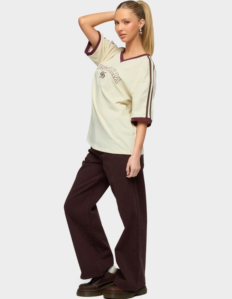 EDIKTED Petite Roman Low Rise Baggy Jeans image number 3