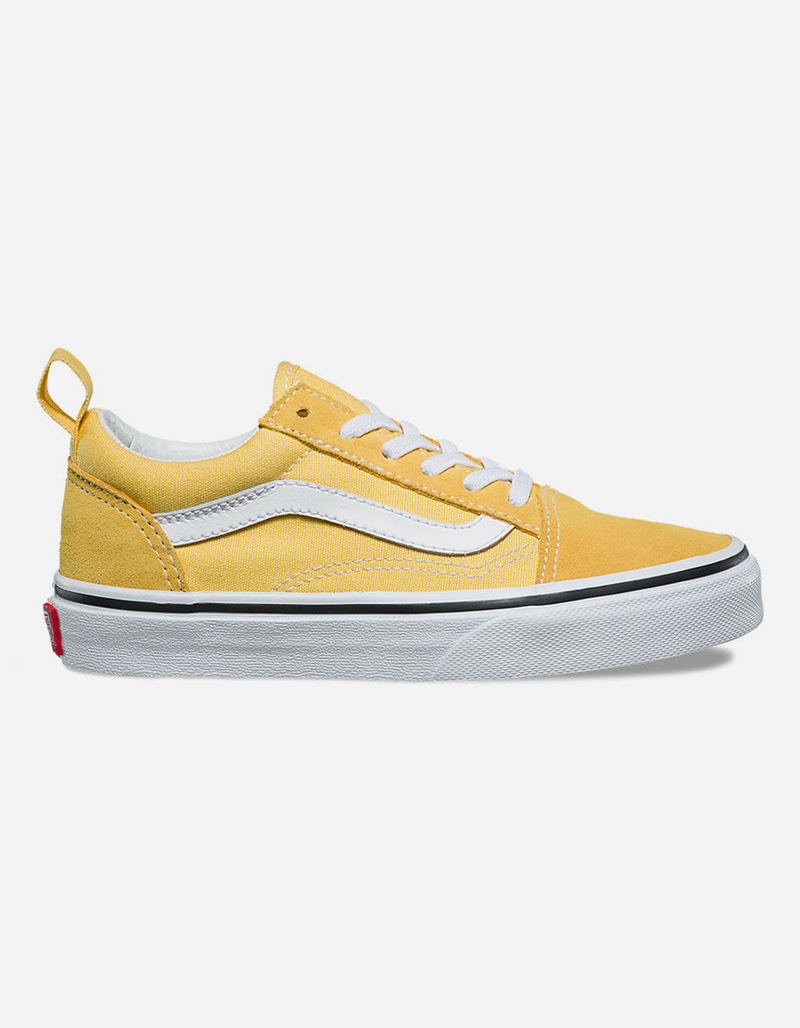 VANS Old Skool Elastic Lace Yellow & True White Kids Shoes image number 0