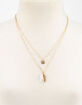 FULL TILT Feather & Crystal Dainty Necklace image number 2