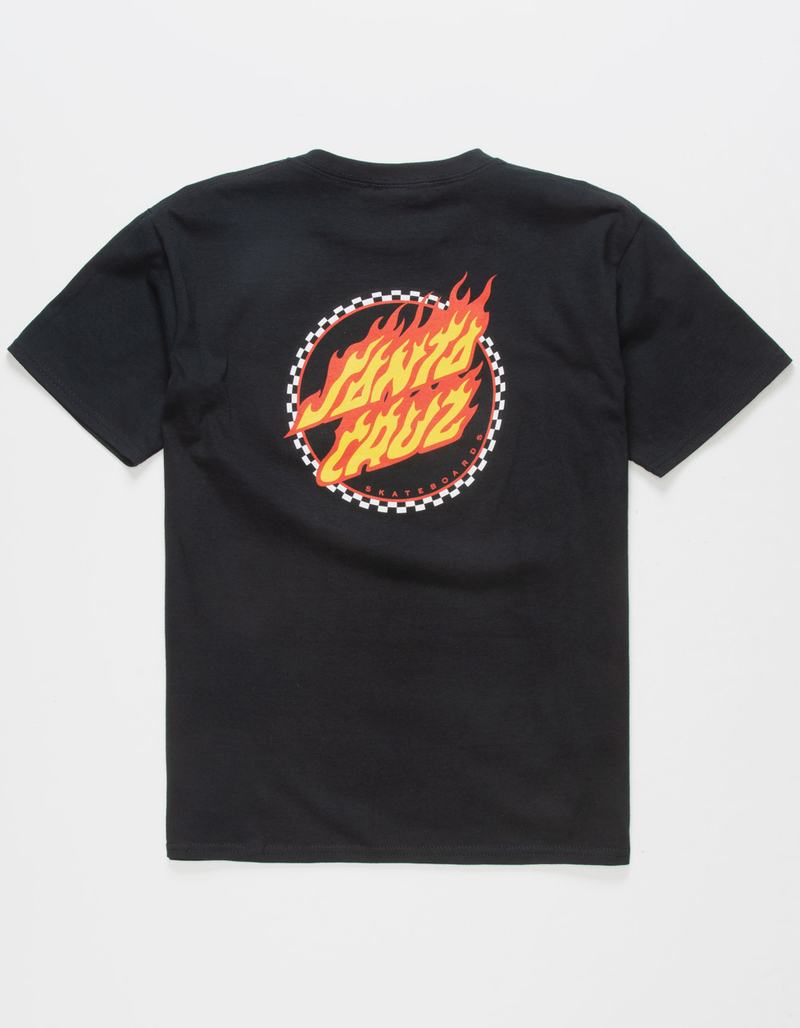 SANTA CRUZ Check Ring Flame Dot Boys Tee image number 0