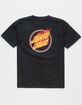SANTA CRUZ Check Ring Flame Dot Boys Tee image number 1