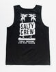 SALTY CREW Wave Palms Mens Black Tank Top image number 1