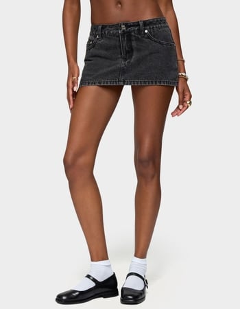 EDIKTED Camelia Denim Mini Skort Primary Image