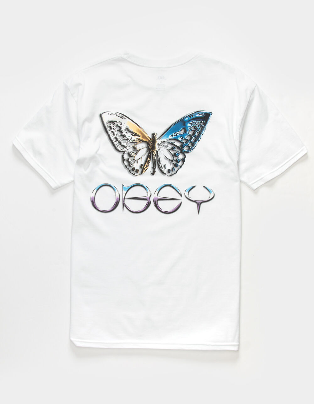 OBEY Chrome Butterfly Mens Tee - WHITE 