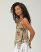 WEST OF MELROSE Animal Stud Womens Babydoll Top image number 3