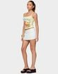 EDIKTED Textured Floral Eyelet Mini Skort image number 4