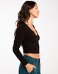 BOZZOLO Notch Womens Long Sleeve Tee image number 3