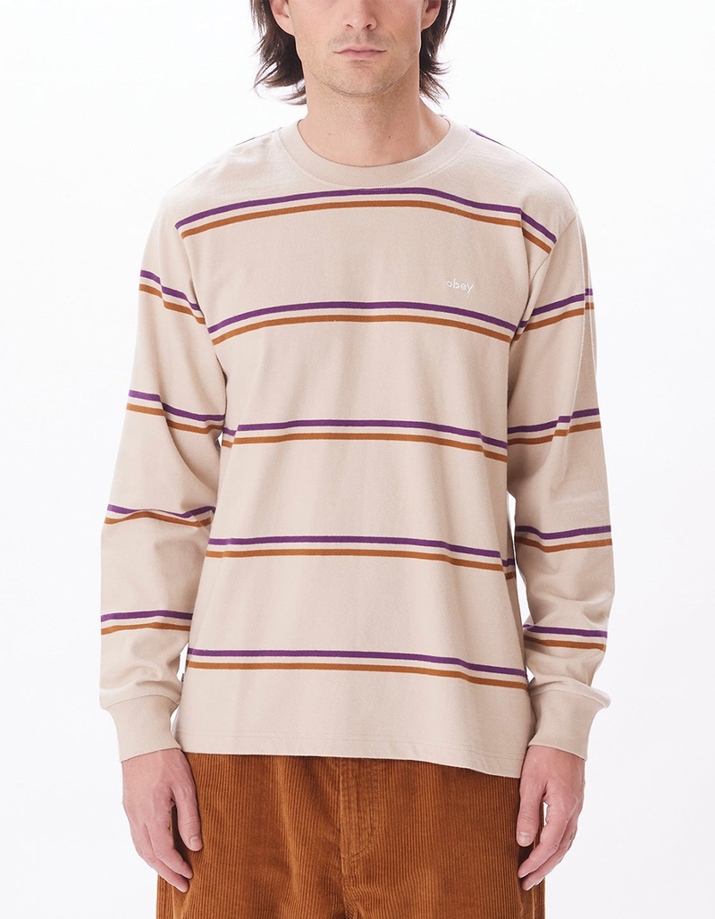 OBEY Warren Mens Stripe Tee image number 1