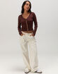 RSQ Womens Scallop Tipped Cardigan image number 2