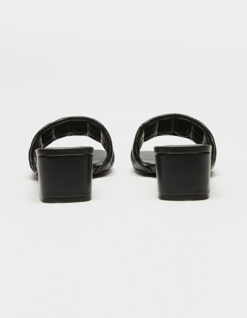 DELICIOUS Quilted Womens Block Heels image number 3