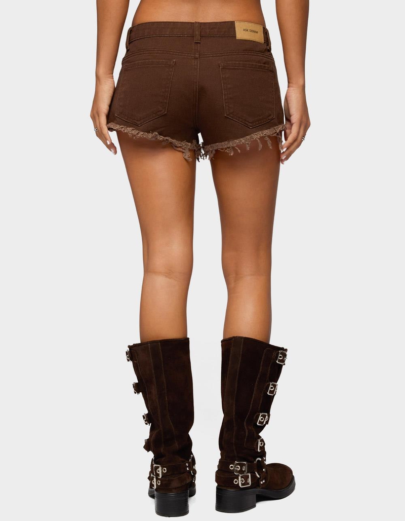 EDIKTED Josefina Low Rise Denim Shorts image number 2