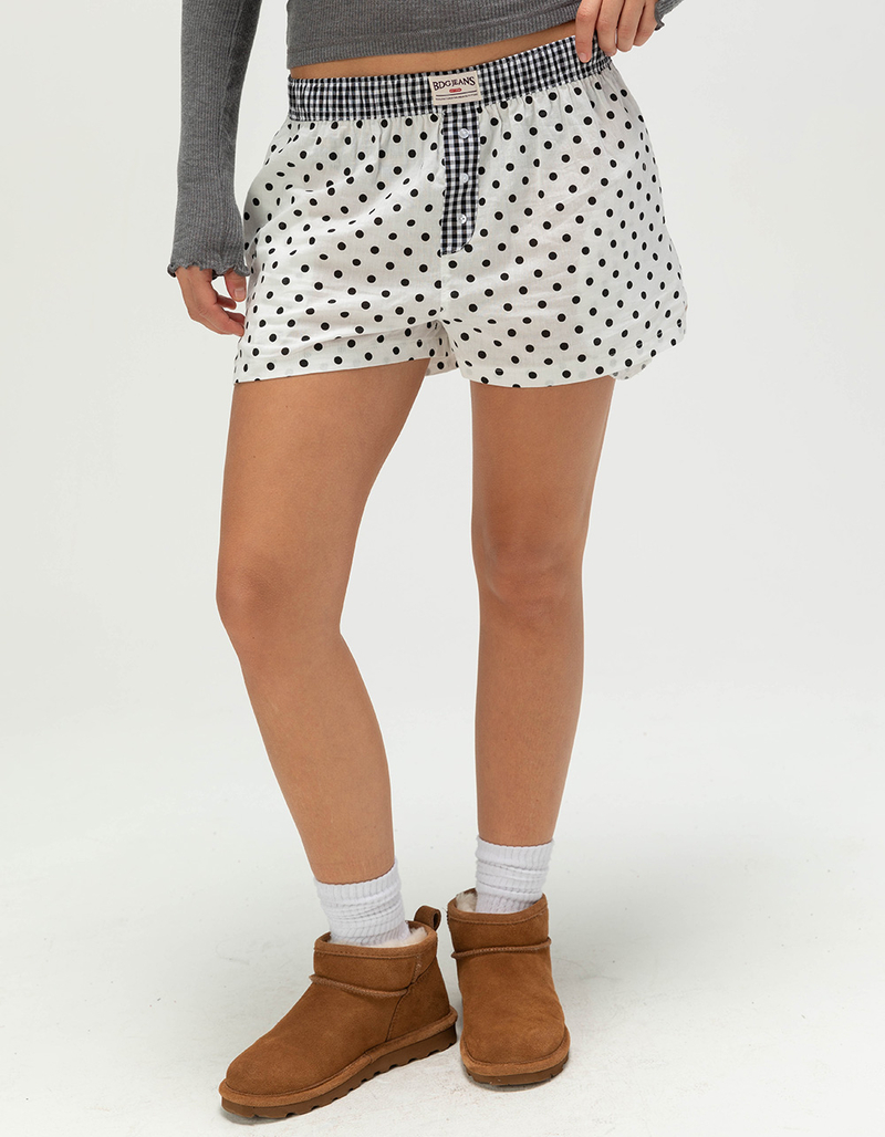 BDG Urban Outfitters Polka Dot Contrast Womens Boxer Shorts image number 1