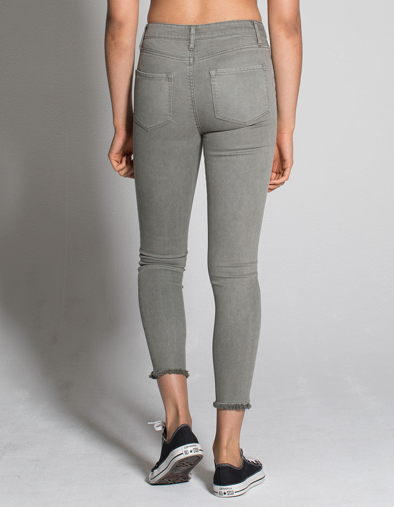 RSQ Cali High Rise Fray Ankle Olive Womens Skinny Jeans image number 3