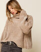 BLANK NYC Mica Womens Cream Turtleneck Sweater image number 1