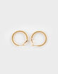 DO EVERYTHING IN LOVE 14K Gold Dipped Omega Closure Textured Hoop Earrings image number 2