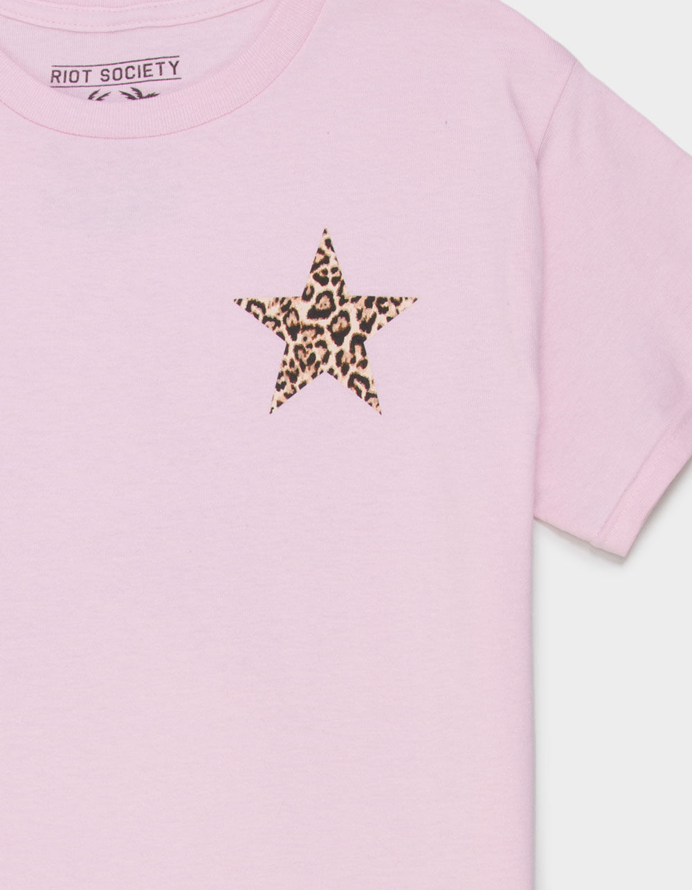 RIOT SOCIETY Leopard Star Girls Boyfriend Tee - PINK | Tillys