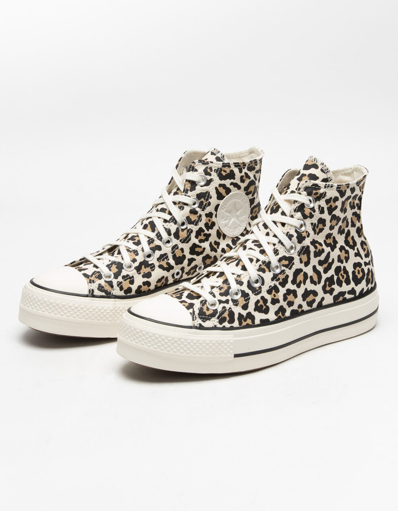 CONVERSE Chuck Taylor All Star High Top Leopard Womens Platform Shoes image number 0