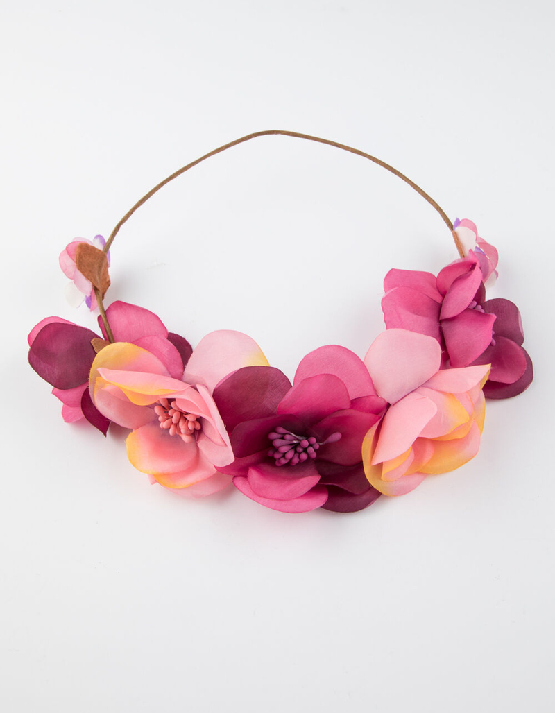 FULL TILT Large Pink Flower Crown image number 0