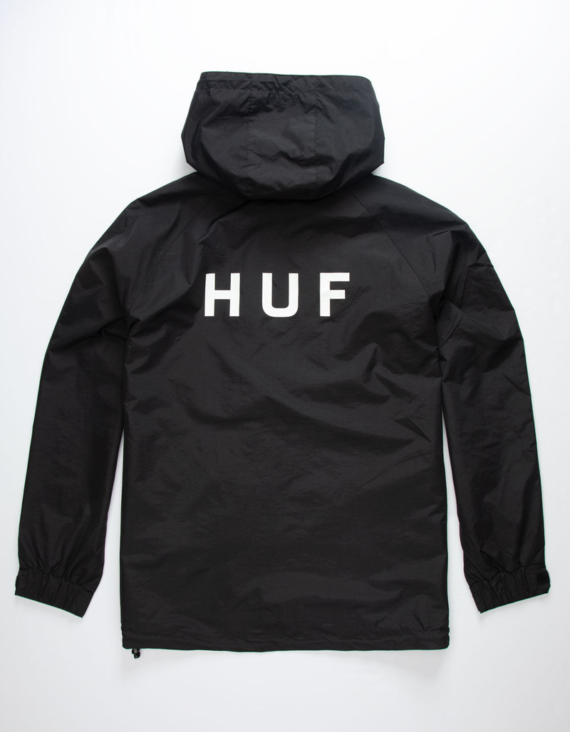 HUF Standard Shell 2 Black Mens Windbreaker Jacket image number 0