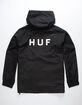 HUF Standard Shell 2 Black Mens Windbreaker Jacket image number 1