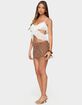 EDIKTED Sheer Sequin Bead Fringed Mini Skirt image number 4