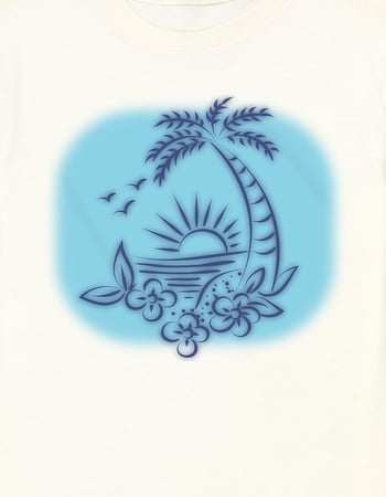BEACH Airbrush Unisex Kids Tee Alternative Image