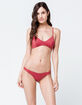 RVCA Solid Super Cheeky Burnt Red Bikini Bottoms image number 1