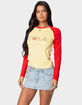 EDIKTED LA Baby Raglan Long Sleeve Tee image number 3