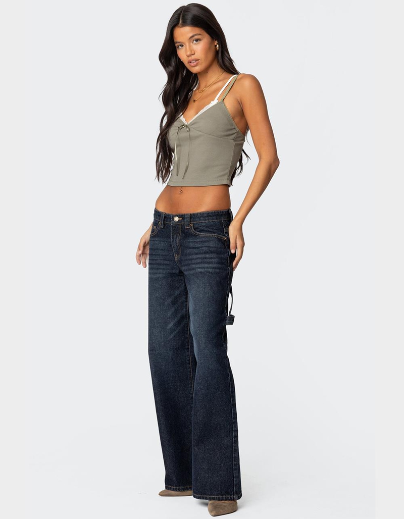 EDIKTED Lacey Layered Tank Top image number 3