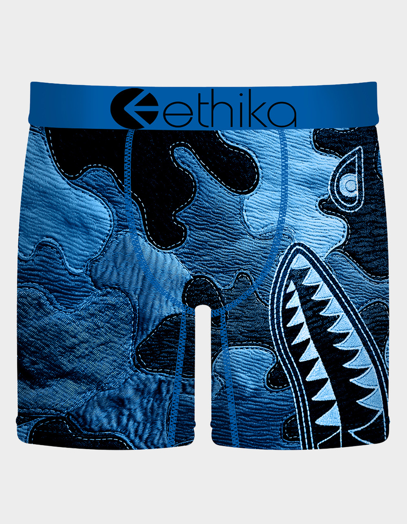 ETHIKA Bomber Denim Blues Mid Mens Boxer Briefs image number 0