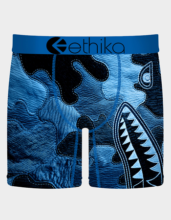 ETHIKA Bomber Denim Blues Mid Mens Boxer Briefs Primary Image