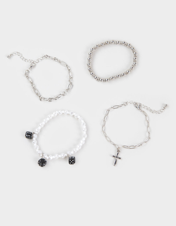 FULL TILT 4 Pack Cross Dice Pearl Bracelets Primary Image