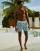 RSQ Mens Sun Stripe 5'' Swim Shorts image number 1