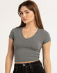 TILLYS V-Neck Rib Womens Tee image number 1